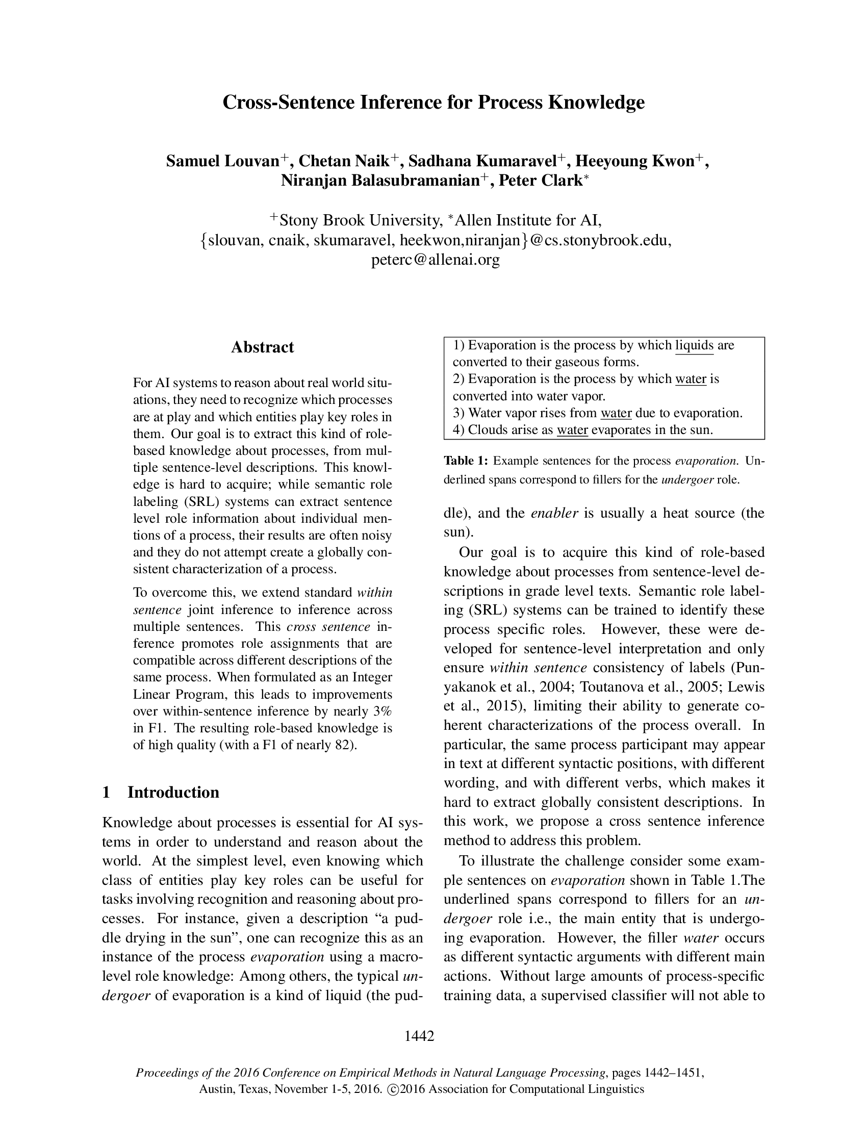 Cross Sentence Inference for Process Knowledge